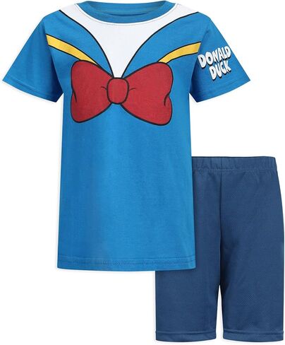 Disney Mickey Mouse and Friends Boys’ Short Sleeve T-Shirt and Shorts Set for Infant, Toddler and Little Kids in Saudi Arabia