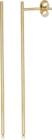 Kooljewelry 14k Gold Bar Earrings (yellow gold or rose gold, 2 inch) in Saudi Arabia