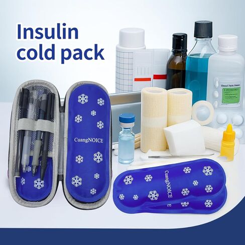 Reusable Insulin Ice Packs 4 Pack - Travel Cooler Packs for Diabetic Insulin Pen Carry Case, Suitable for Insulin Cooler Travel Case in Saudi Arabia