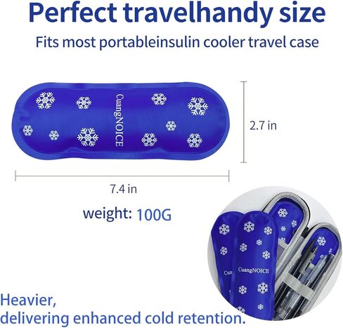 Reusable Insulin Ice Packs 4 Pack - Travel Cooler Packs for Diabetic Insulin Pen Carry Case, Suitable for Insulin Cooler Travel Case in Saudi Arabia