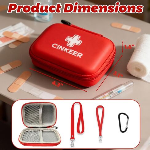 Auvi Q Carrying Case, Empty Hard-Shell Carry Box Portable Medicine Emergency Bag for 2 Auvi-Q Auto Injectors,Asthma Inhaler,Nasal Spray,Allergy Medicine,First Aid, Case Only in Saudi Arabia