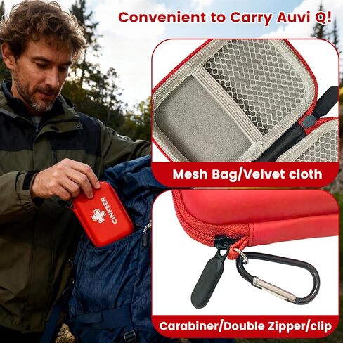 Auvi Q Carrying Case, Empty Hard-Shell Carry Box Portable Medicine Emergency Bag for 2 Auvi-Q Auto Injectors,Asthma Inhaler,Nasal Spray,Allergy Medicine,First Aid, Case Only in Saudi Arabia