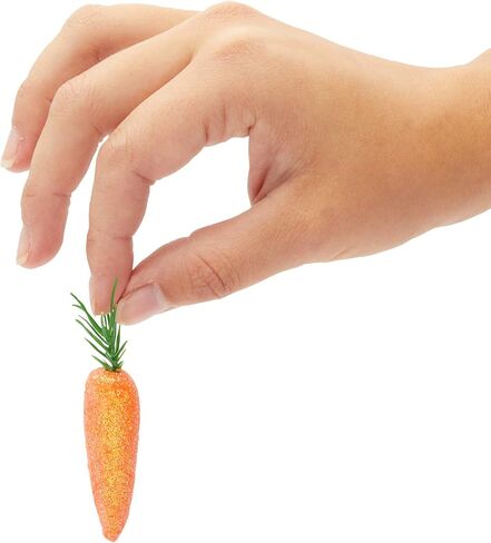 Juvale Carrot Decor Foam Ornaments - 3 x 0.5 x 0.5 in, Orange & Green, 45 Pack - Kitchen Decoration & Egg Decor - Mini Foam Carrot Ornaments for Craft Projects in Saudi Arabia
