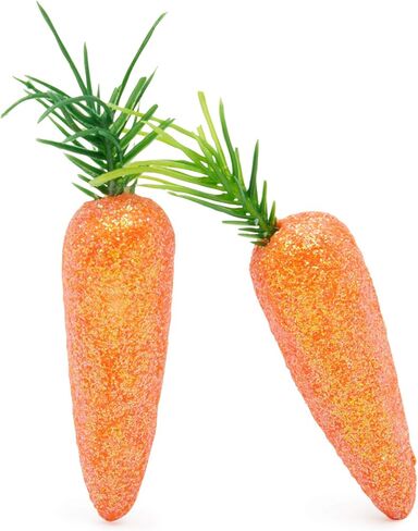 Juvale Carrot Decor Foam Ornaments - 3 x 0.5 x 0.5 in, Orange & Green, 45 Pack - Kitchen Decoration & Egg Decor - Mini Foam Carrot Ornaments for Craft Projects in Saudi Arabia
