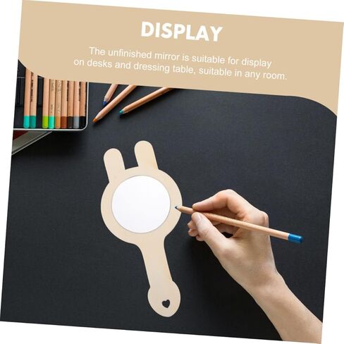 Angoily 12pcs Handmade Mini Mirrors Boys and Girls Decorative Mirrors Unfinished Craft Accessory for DIY Toys in Saudi Arabia