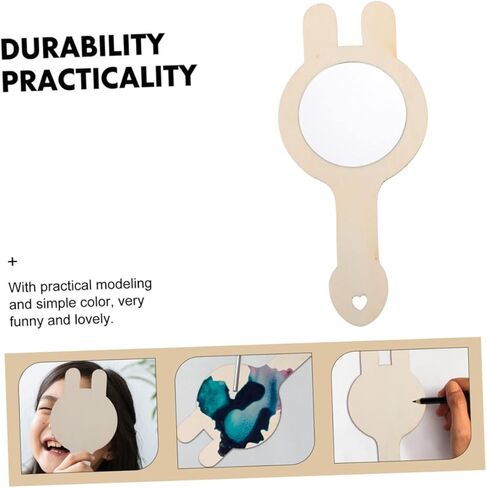 Angoily 12pcs Handmade Mini Mirrors Boys and Girls Decorative Mirrors Unfinished Craft Accessory for DIY Toys in Saudi Arabia