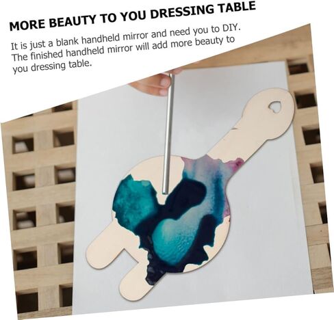 Angoily 12pcs Handmade Mini Mirrors Boys and Girls Decorative Mirrors Unfinished Craft Accessory for DIY Toys in Saudi Arabia