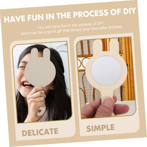 Angoily 12pcs Handmade Mini Mirrors Boys and Girls Decorative Mirrors Unfinished Craft Accessory for DIY Toys in Saudi Arabia