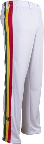 JL Sport Authentic Brazilian Capoeira Martial Arts Pants - Unisex/Children's (White, Jamaican, Reggae Themed) 11-12 Yrs in Saudi Arabia