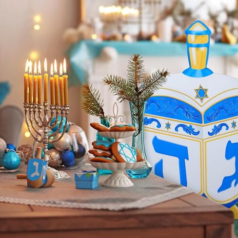 Amyhill 3.5 قدم Hanukkah Dreidel من الورق المقوى الوقوف انقطاع حجم الحياة الدينية Dreidel الوقوف من الورق المقوى Hanukkah مهرجان اليهودي الديكور خلفية الصورة الدعامة لديكور عطلة اليهودية in Kuwait