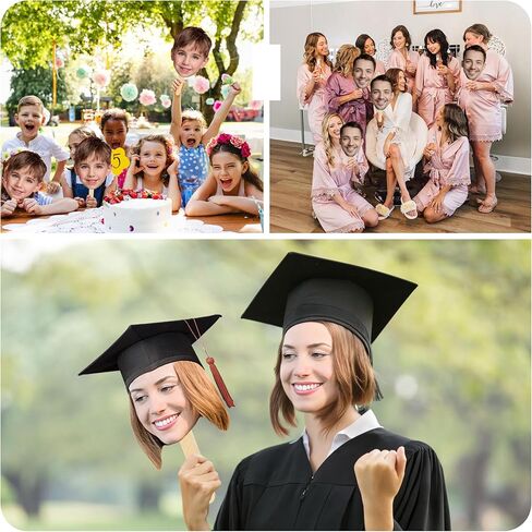 1 Pc, Custom Big Head with Your Photo | Fun Face Cardboard Cutout | 4 Materials - 6 Size Options - Big Heads on a Stick | Life Size face on a Stick | Upload Your Photo in Saudi Arabia