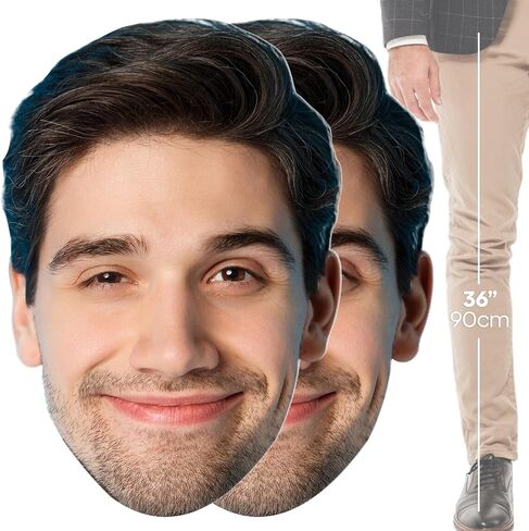 1 Pc, Custom Big Head with Your Photo | Fun Face Cardboard Cutout | 4 Materials - 6 Size Options - Big Heads on a Stick | Life Size face on a Stick | Upload Your Photo in Saudi Arabia