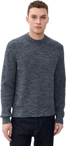 Madewell Men's Marled Cotton Shaker Stitch Crewneck Sweater in Saudi Arabia