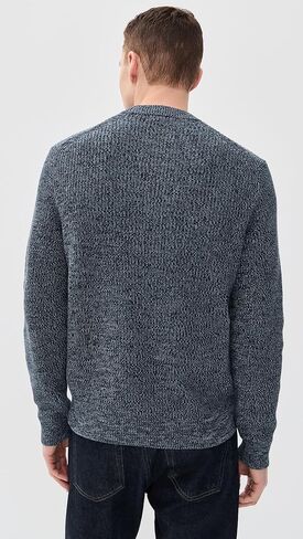 Madewell Men's Marled Cotton Shaker Stitch Crewneck Sweater in Saudi Arabia