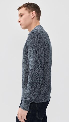 Madewell Men's Marled Cotton Shaker Stitch Crewneck Sweater in Saudi Arabia