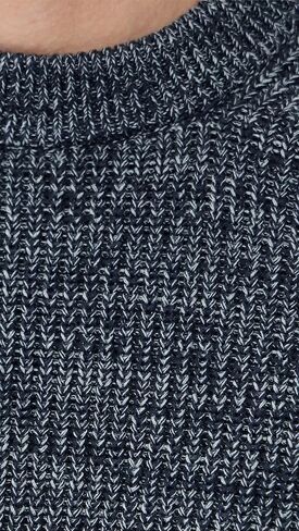 Madewell Men's Marled Cotton Shaker Stitch Crewneck Sweater in Saudi Arabia