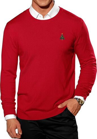 Arvilhill Men's Christmas Sweater Knitted Gentle Embroidery Print Holiday Pullover (S-XXL) in Saudi Arabia