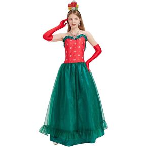 May Costume for Adult, 5 Pcs Christmas Dress Set for Women, Classic Movie Characters Outfit for Halloween Xmas Cosplay Party in Saudi Arabia