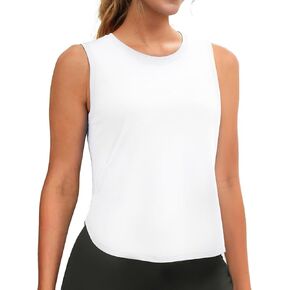 قمصان بدون أكمام للتمرين من الحرير الجليدي للنساء في صالة الألعاب الرياضية، قمصان رياضية فضفاضة مناسبة للجري، بدون أكمام، حماية رائعة من الشمس، وردي in Kuwait