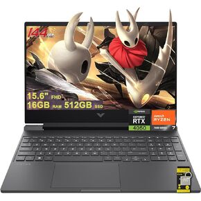كمبيوتر محمول للألعاب HP Victus مقاس 15.6 بوصة FHD IPS 144 هرتز AMD Ryzen 5-8645HS NVIDIA GeForce RTX 4050 8GB DDR5 512GB SSD Mica Silver (2024) in Kuwait