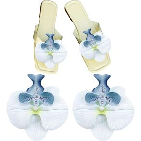 Y2K Orchid Flower Shoe Clips in Kuwait