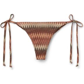 CALZEDONIA Woman's Golden Chevron Brazilian String Swimsuit Bottoms in Saudi Arabia