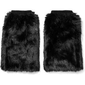 Michael Kors Women's Faux Fur Ski Leg Warmer, Black/Black, One Size in Saudi Arabia