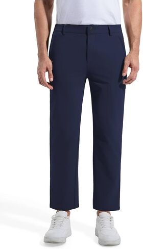 Men's 27" Inseam Hybrid Pants Stretch Golf Chino,Versatile Outdoor Hiking Travel Casual Dress Pants Straight Fit in Saudi Arabia