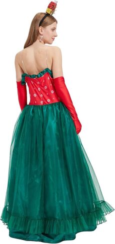 May Costume for Adult, 5 Pcs Christmas Dress Set for Women, Classic Movie Characters Outfit for Halloween Xmas Cosplay Party in Saudi Arabia