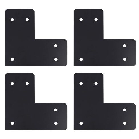 CNQLIS 4 Pcs L Shaped Plates Heavy Duty L Shape Tie Plates, 6x6 Post Flat Corner L Shape Corner Brackets in Kuwait