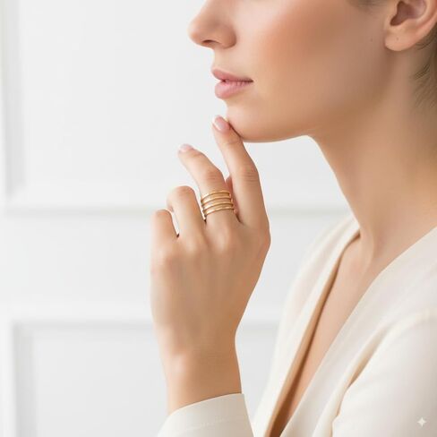 14K Gold Filled Custom Spiral Ring for Women. Wraparound Coil Ring. Modern Trendy Swirl. Hammered 14kt Yellow Gold Filled Stacking Rings. Artisan Custom Made Personalized Statement Open Ring in Saudi Arabia