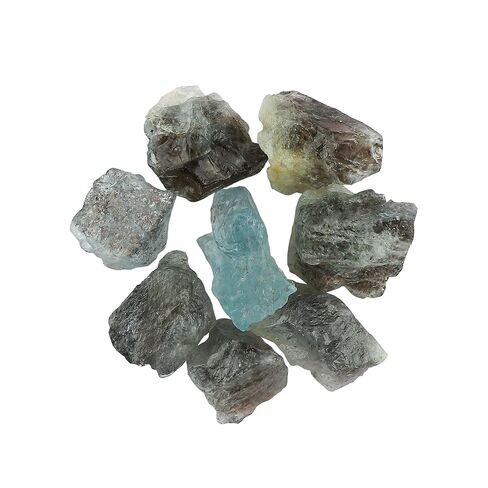 CRYSTALIS 100 Carats (14-15 pcs.) Labradorite Raw Stones Natural Gemstone Loose Bulk for Jewelry Making Supply, Chakra Healing, Cabbing, Tumbling, DIY, Collectible Gemstones (8-12mm size) in Kuwait