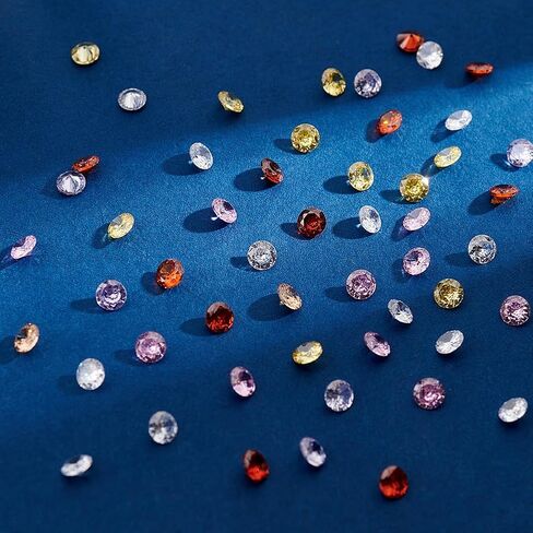 PH PandaHall 180pcs 6 Colors Cubic Zirconia Stone, 4mm Grade A Faceted CZ Diamante Rhinestone Gems Small Zirconia Gems Cabochons Loose Stones for Ring Earring Bracelet Nail Art DIY Jewelry Making in Saudi Arabia