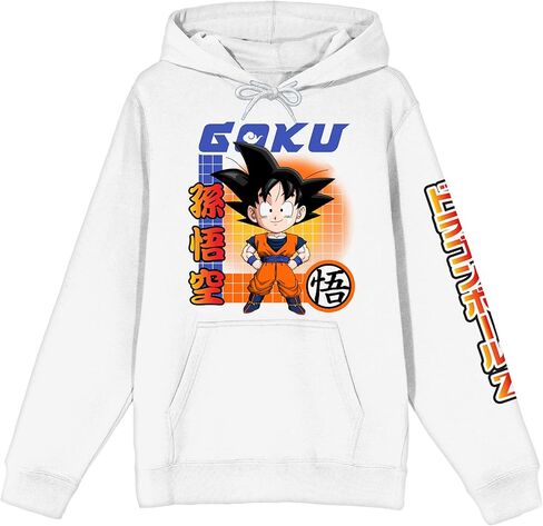 Bioworld Dragon Ball Z Goku Chibi Character Art Adult White Graphic Hoodie in Saudi Arabia