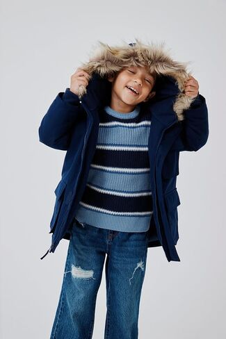 The Children's Place boys And Toddler Water and Wind Resistant Hooded Zip Front Parka Jacket in Saudi Arabia