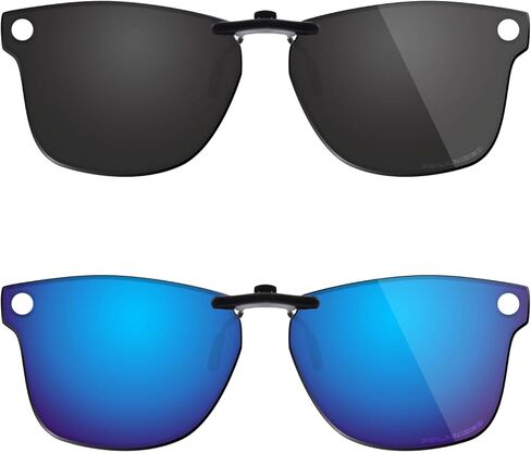 نظارات شمسية مستقطبة بمشبك لـ Ray-Ban Meta Wayfarer RW4006 & Gen 2 RW4012 (مقاس 50-22) - حماية من الأشعة فوق البنفسجية - ملاءمة عالمية للرجال والنساء - أسود كلاسيكي وأزرق جليدي in Saudi Arabia