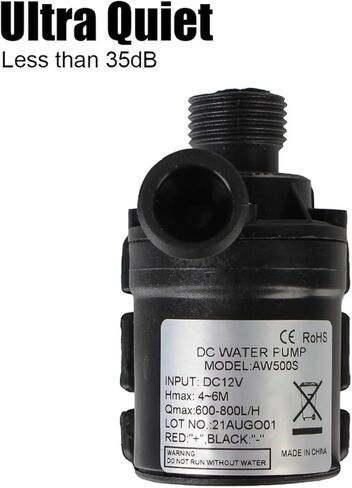 1pcs 800L/H 5M 12V 24V Home Portable Brushless Motor Submersible Water Pump for Cooling System Fountains Heater Mini(12V DC Connector) in Saudi Arabia