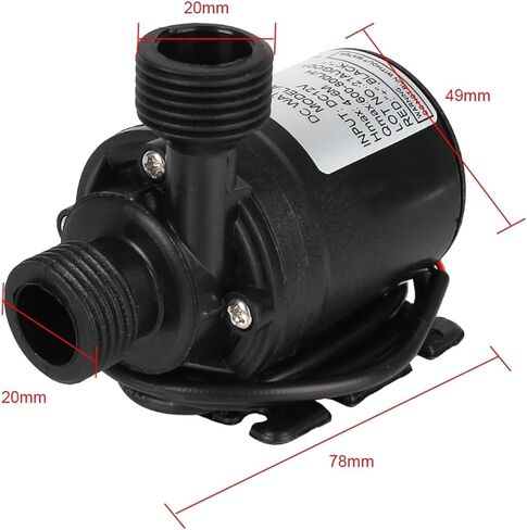 1pcs 800L/H 5M 12V 24V Home Portable Brushless Motor Submersible Water Pump for Cooling System Fountains Heater Mini(12V DC Connector) in Saudi Arabia