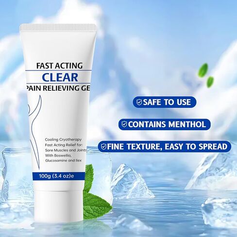 Soothing Cooling Gel, Relieve Muscle Tension, Sports Recovery Cooling Gel with Menthol, Fast Absorbing for Women and Men in Kuwait