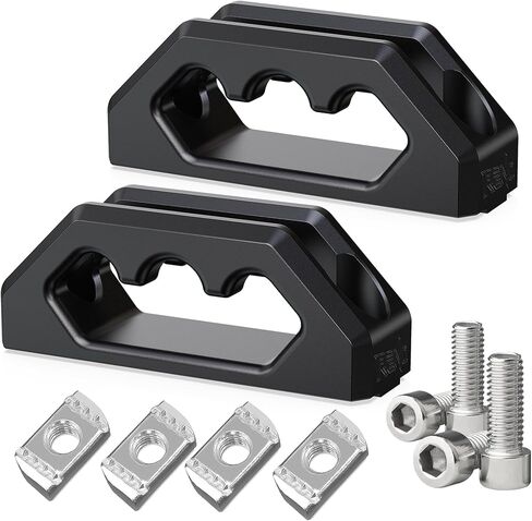 RENO Tie Down Anchors, Bed Rail Cleats for Utili-Track Bed Rail System Compatible with 2005-2024 Frontier / 2004-2024 Titan, Replaces OEM 999T7-ZV00A (Red,2PCS) in Saudi Arabia