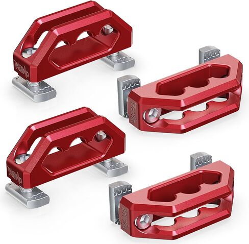 RENO Tie Down Anchors, Bed Rail Cleats for Utili-Track Bed Rail System Compatible with 2005-2024 Frontier / 2004-2024 Titan, Replaces OEM 999T7-ZV00A (Red,2PCS) in Saudi Arabia
