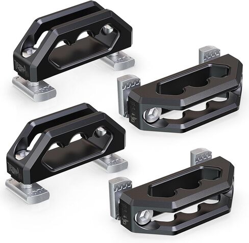 RENO Tie Down Anchors, Bed Rail Cleats for Utili-Track Bed Rail System Compatible with 2005-2024 Frontier / 2004-2024 Titan, Replaces OEM 999T7-ZV00A (Red,2PCS) in Kuwait