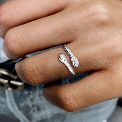 Granddaughter Hug Ring For Hope Rings, Inspirational Stainless Steel Engarved With “Always With You" Message Adjustable Ring for Women Non Tarnish Jewelry Gift for Her Birthday Christmas in Saudi Arabia