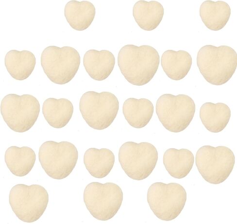Geosar 24 Pieces Valentines Day Vase Filler Felt Heart Balls for Crafts Heart Vase Filler Decorative Pom Pom Balls Ornaments for Valentine's Day Decor Centerpieces(4 Sizes,Red) in Saudi Arabia