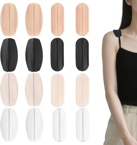 8 Pairs Bra Strap Pads Bra Strap Holders for Slipping Silicone Bra Strap Cushions Bra Strap Gel Pads Shoulder Protectors Pads Shoulder Discomfort Slip Keep Bra Straps From Slipping for Women in Saudi Arabia