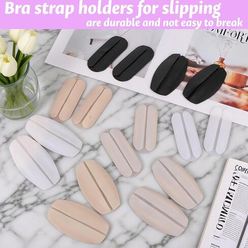 8 Pairs Bra Strap Pads Bra Strap Holders for Slipping Silicone Bra Strap Cushions Bra Strap Gel Pads Shoulder Protectors Pads Shoulder Discomfort Slip Keep Bra Straps From Slipping for Women in Saudi Arabia