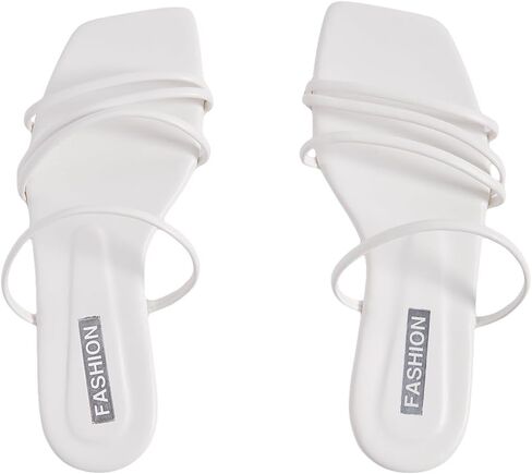 Women's Cute Strappy Flat Sandals Summer Slide Sandal Slip on Vacation Trendy Sandals 2025 in Saudi Arabia