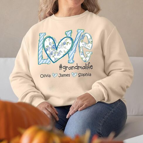 GODMERCH سترة بقلنسوة مخصصة للجدة، قمصان شخصية للجدة، هدايا عيد الميلاد وعيد الشكر in Saudi Arabia