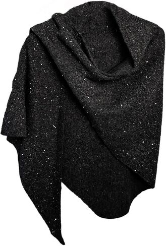 Sequin Pashmina Shawl Wraps for Women Knitted Shawls Scarf Solid Color Lightweight Poncho Wrap Tops Evening Party in Kuwait