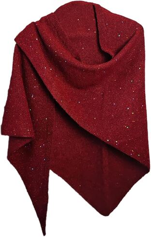 Sequin Pashmina Shawl Wraps for Women Knitted Shawls Scarf Solid Color Lightweight Poncho Wrap Tops Evening Party in Kuwait